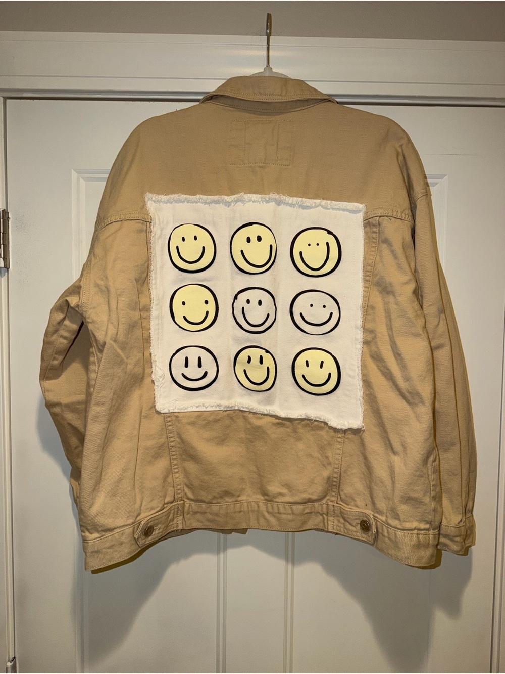 Fantastic Fawn Jean Jacket with Smiley Faces